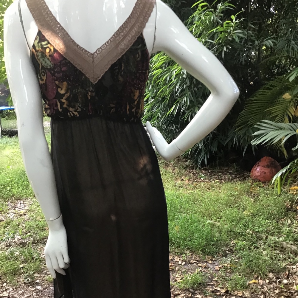 Vintage Hal’s &Bobs lace velvet Dress - Picture 7 of 8